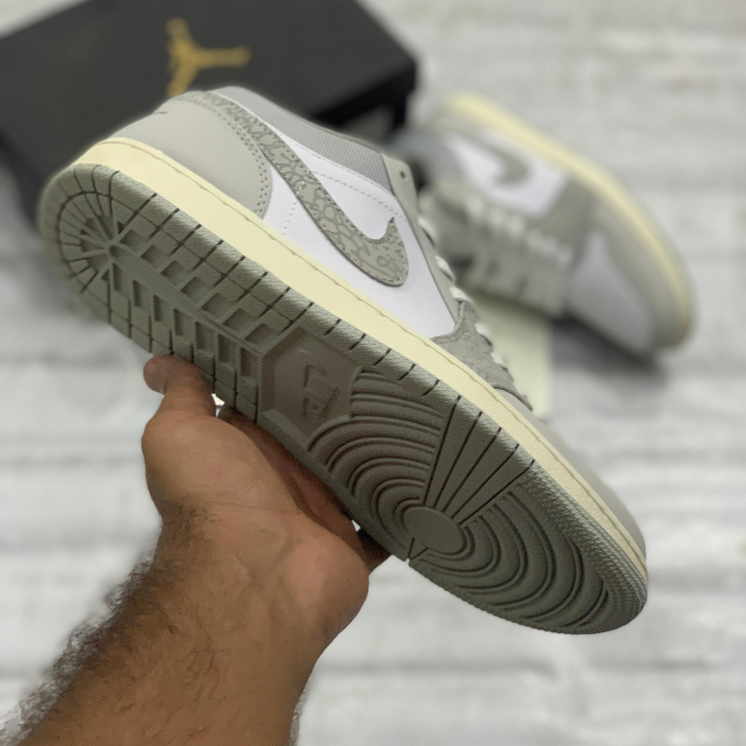 AJ-1 Lows (PRM Smoke Grey Elephaant)- Premium Batch