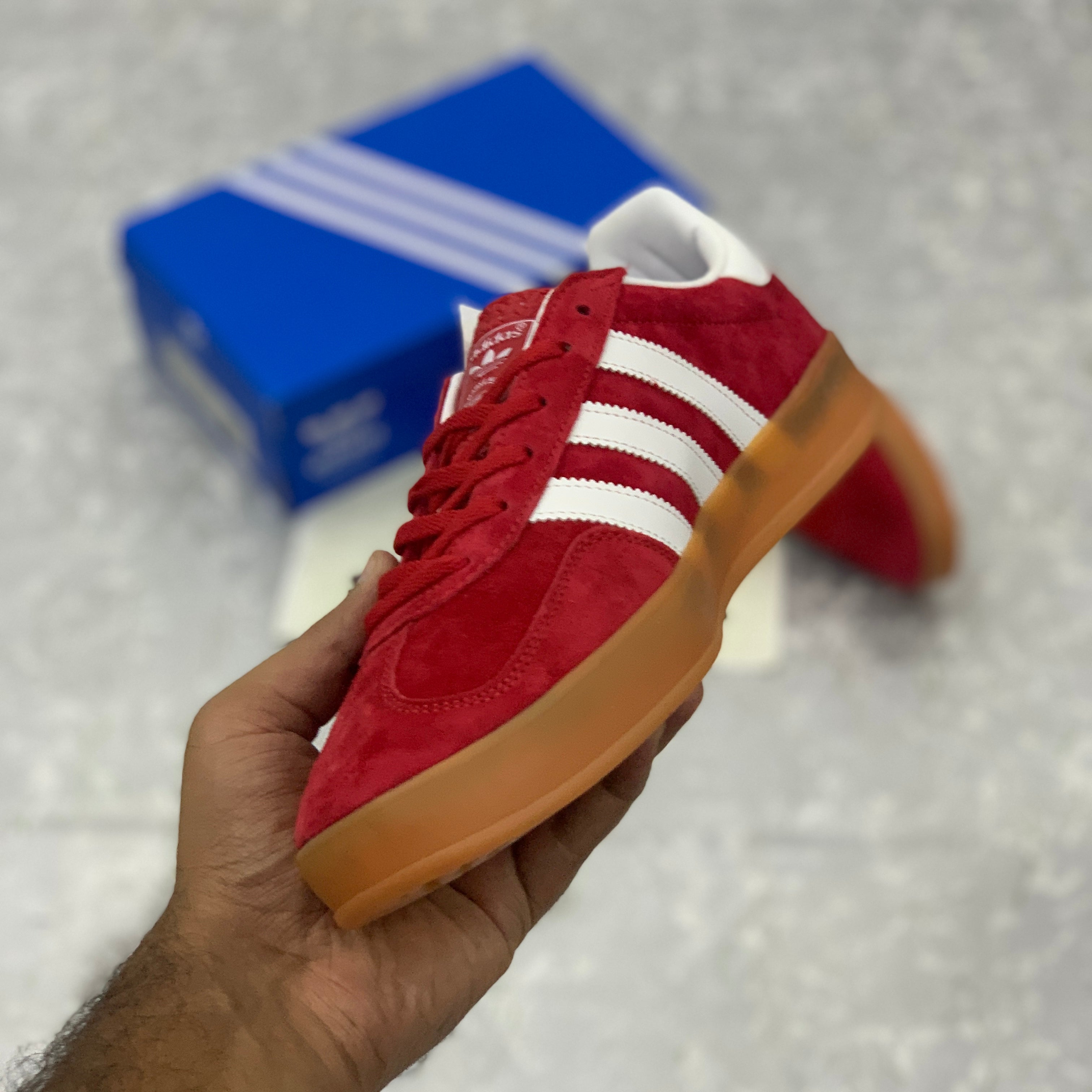 Adii Gazelle (Red Suede) Premium Batch