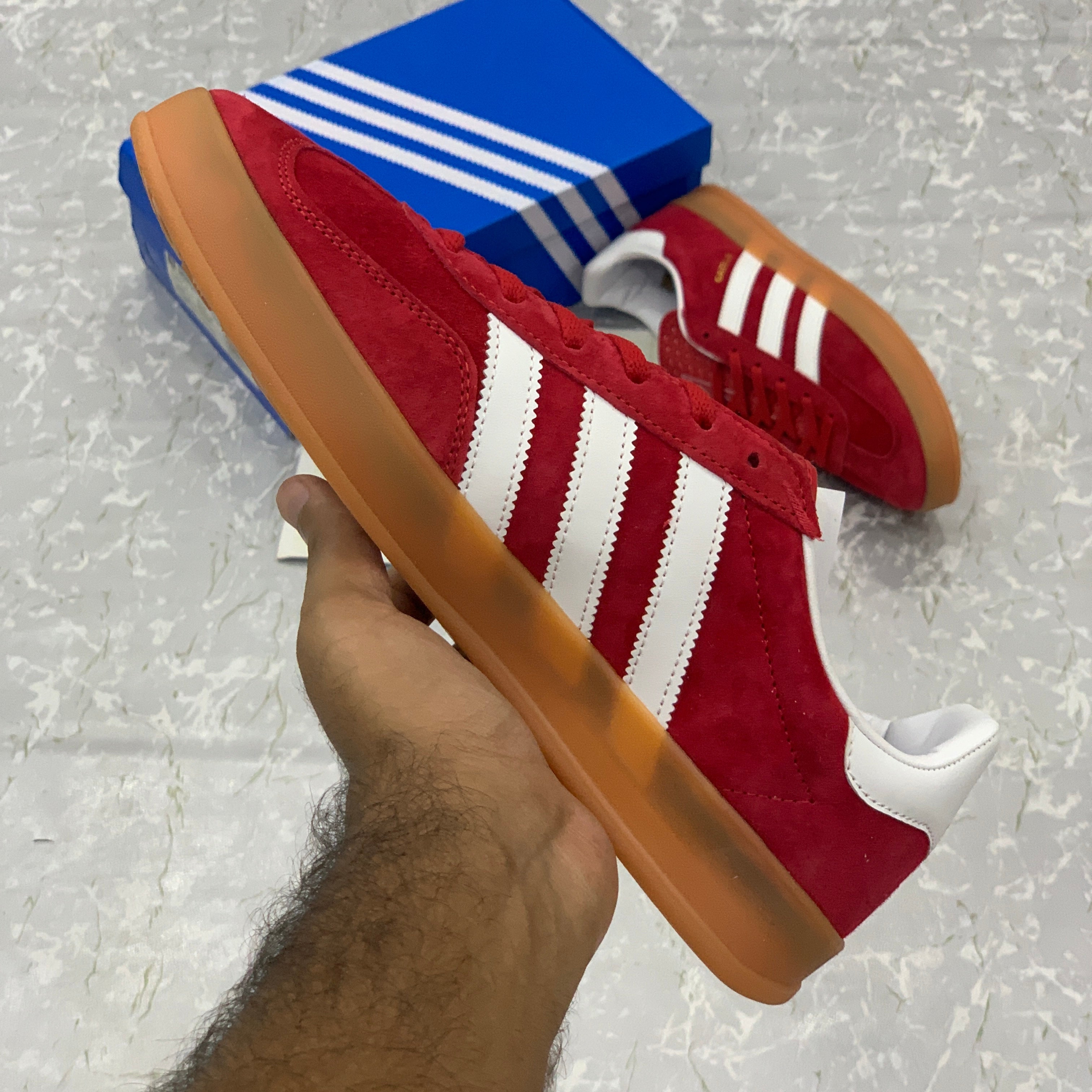 Adii Gazelle (Red Suede) Premium Batch