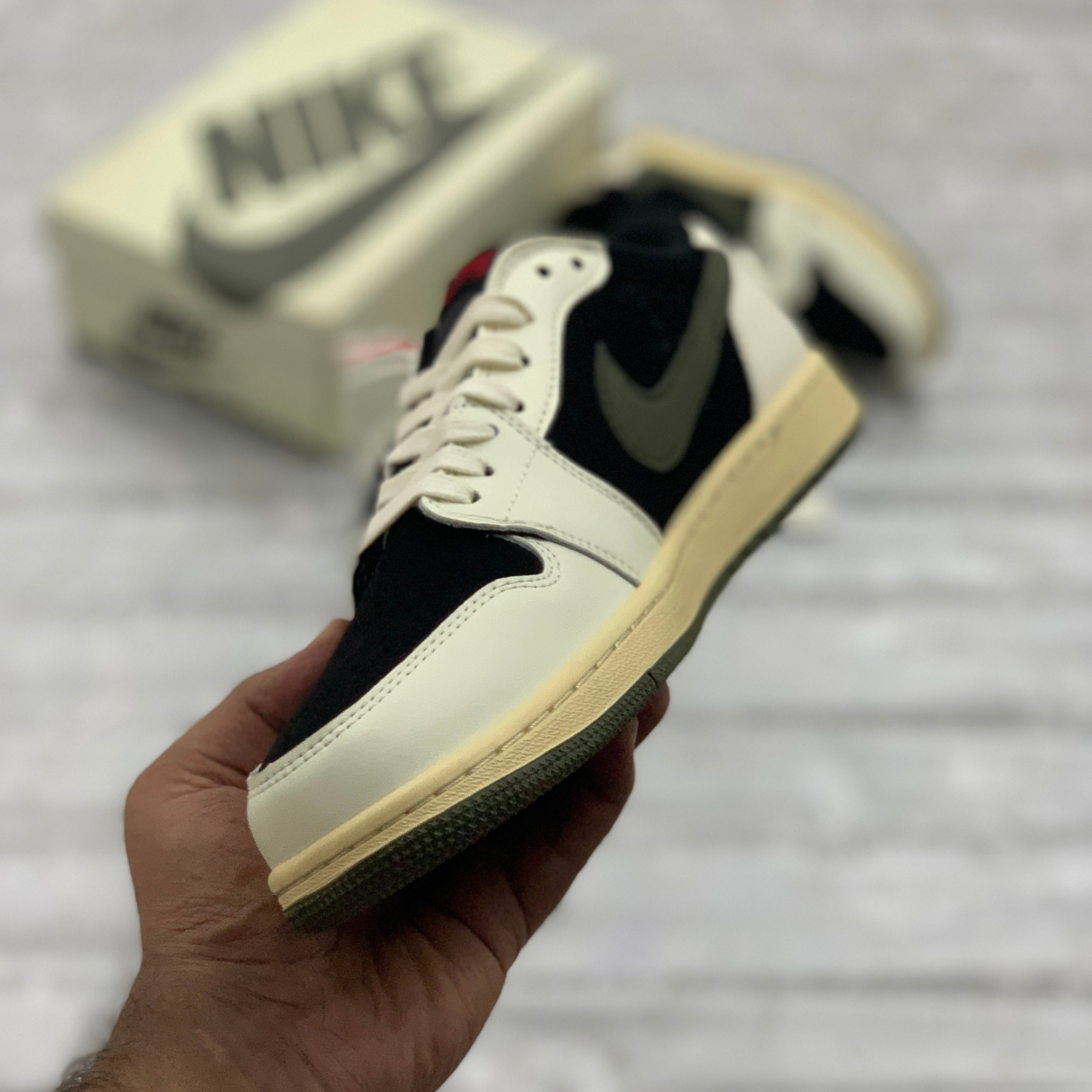 AJ-1 Lows Travis Scott (Olive)- Premium Batch