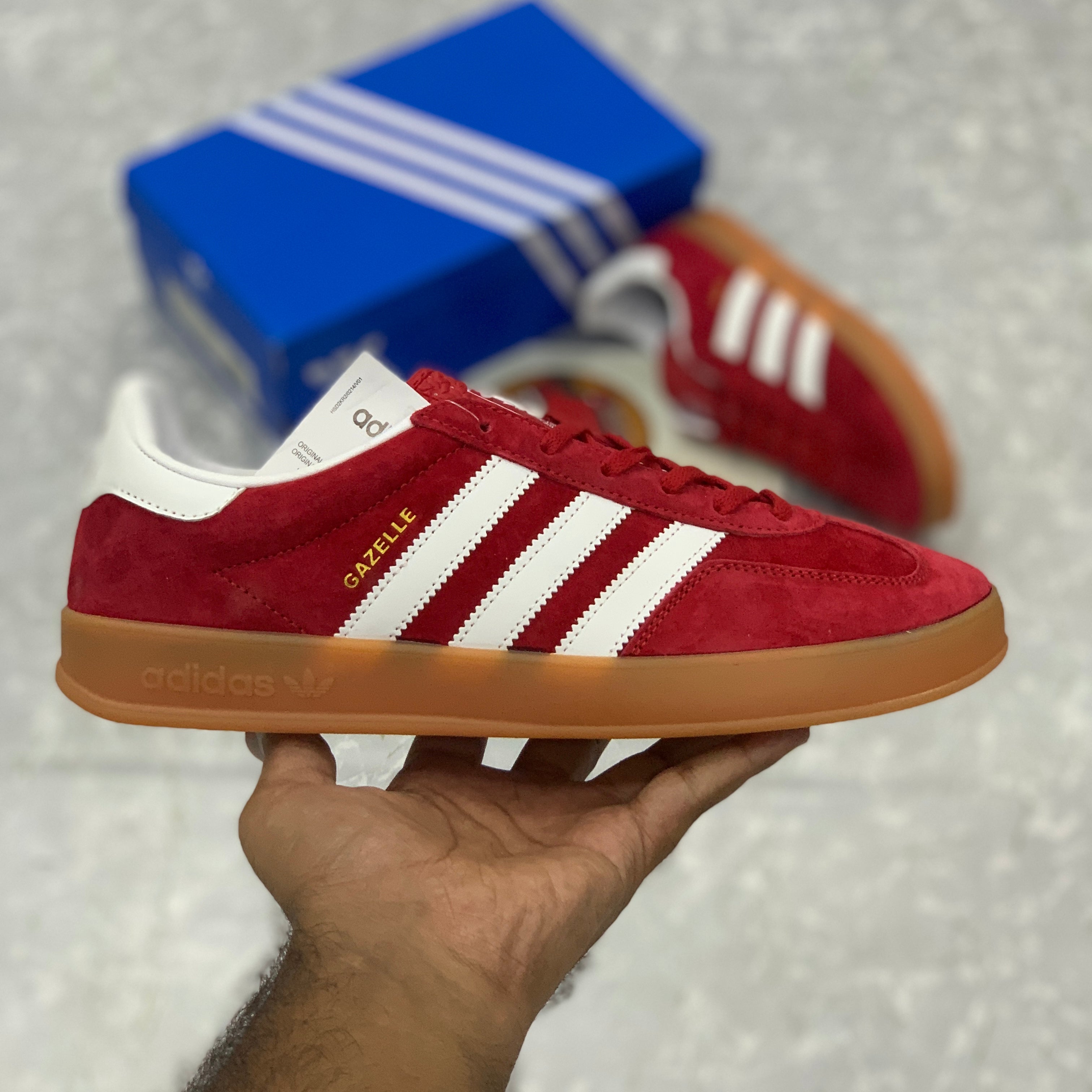Adii Gazelle (Red Suede) Premium Batch