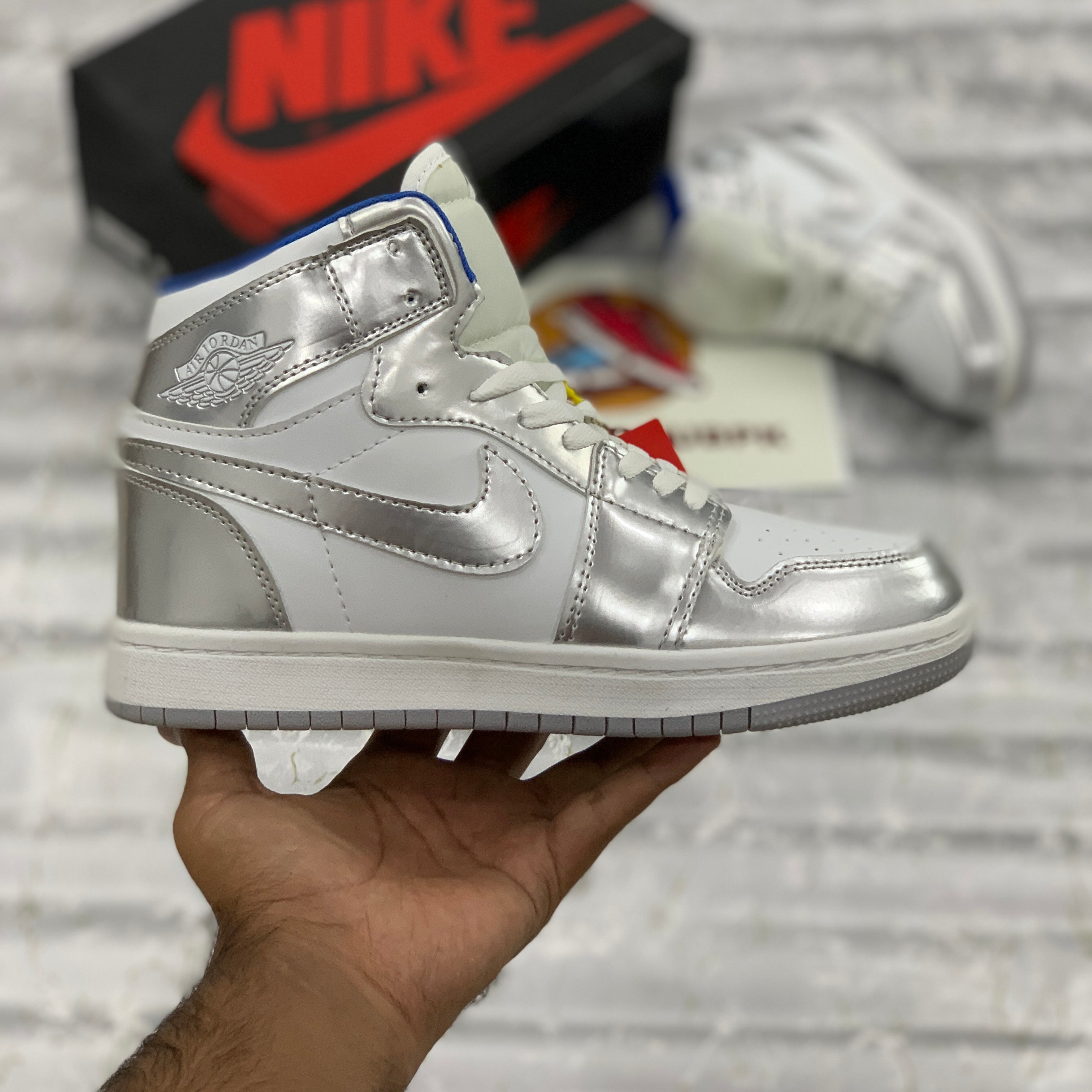 AJ-1 High Metallic Silver