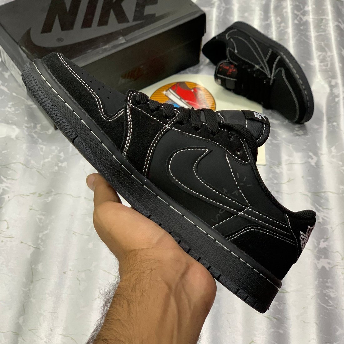 Aj-1 Lows x Traviis Scottt (Black Phantom) AAA Version