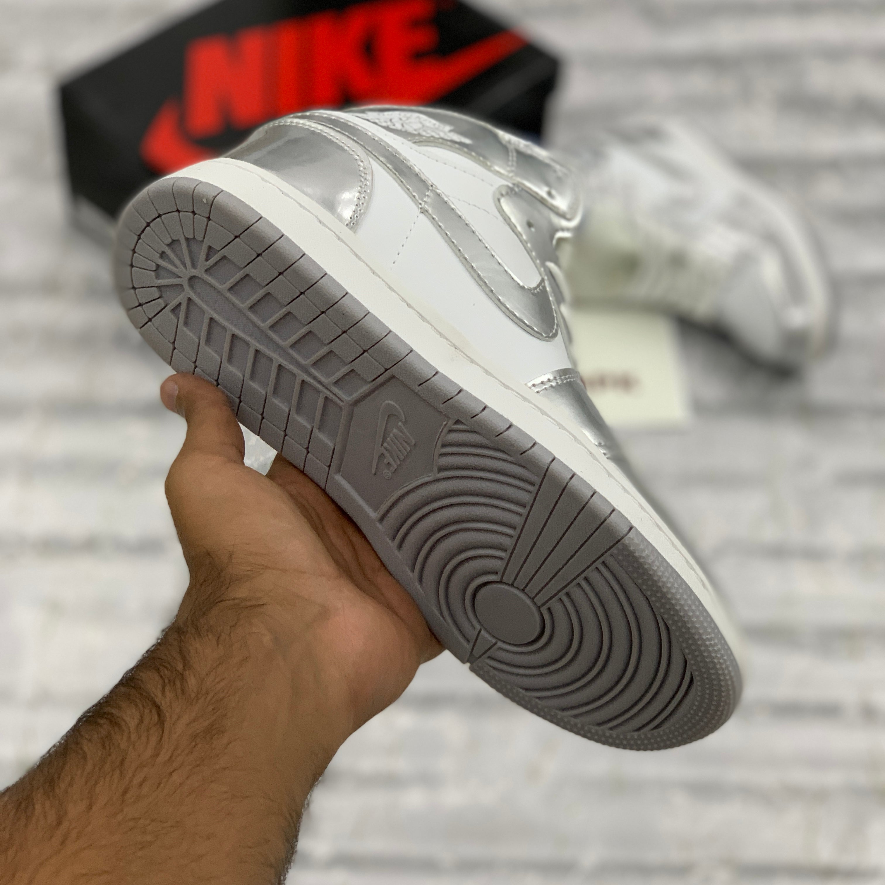 AJ-1 High Metallic Silver