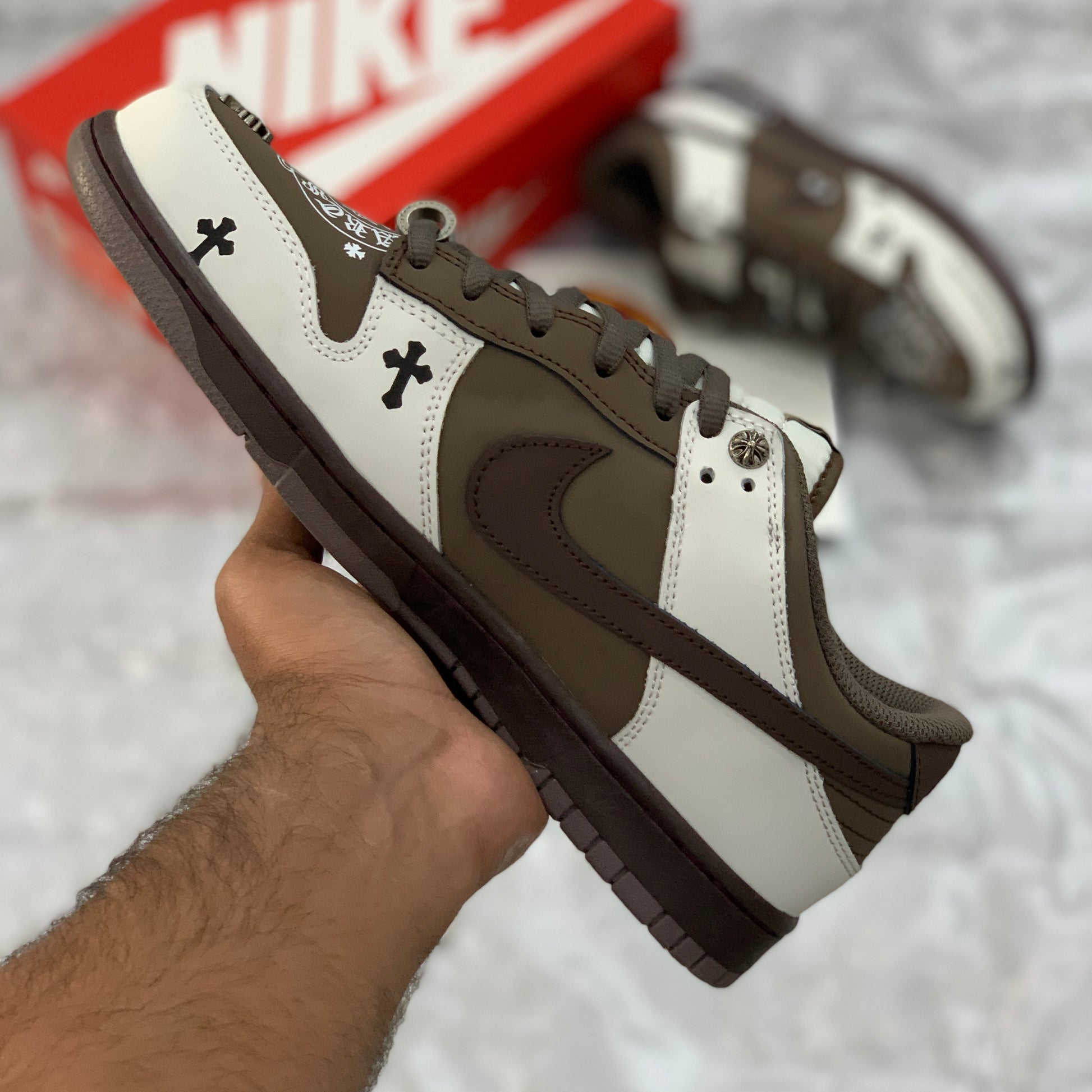 SBB Dunkks Low X Chrome Hearts