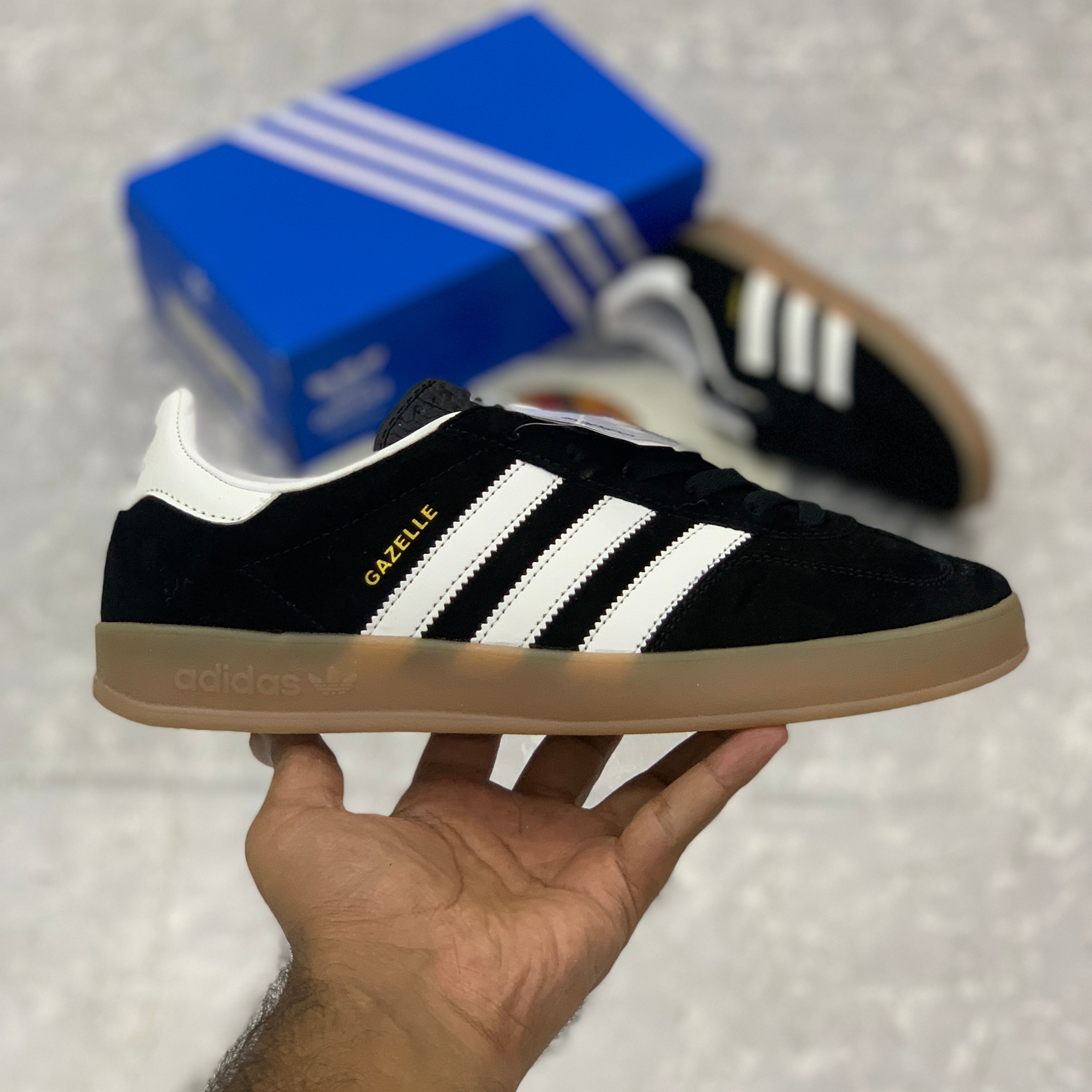 Adii Gazelle (Black Suede) Premium Batch