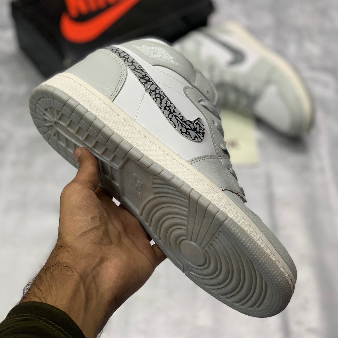 JD 1 High Cement Swoosh(Premium Batch)