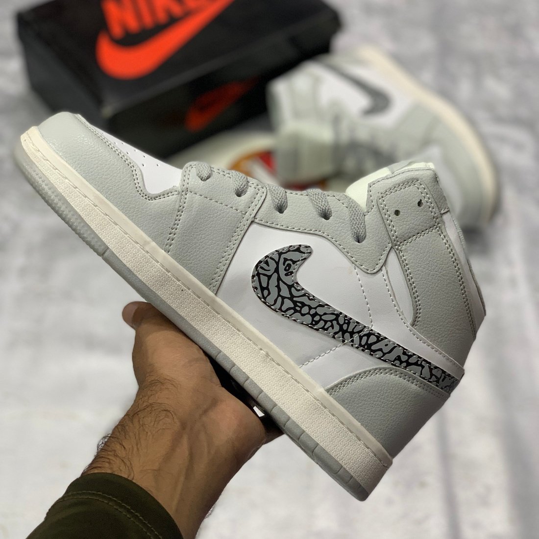 JD 1 High Cement Swoosh(Premium Batch)
