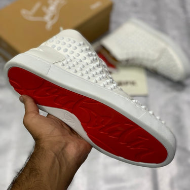 LB Jr Spiked Highs "All White"