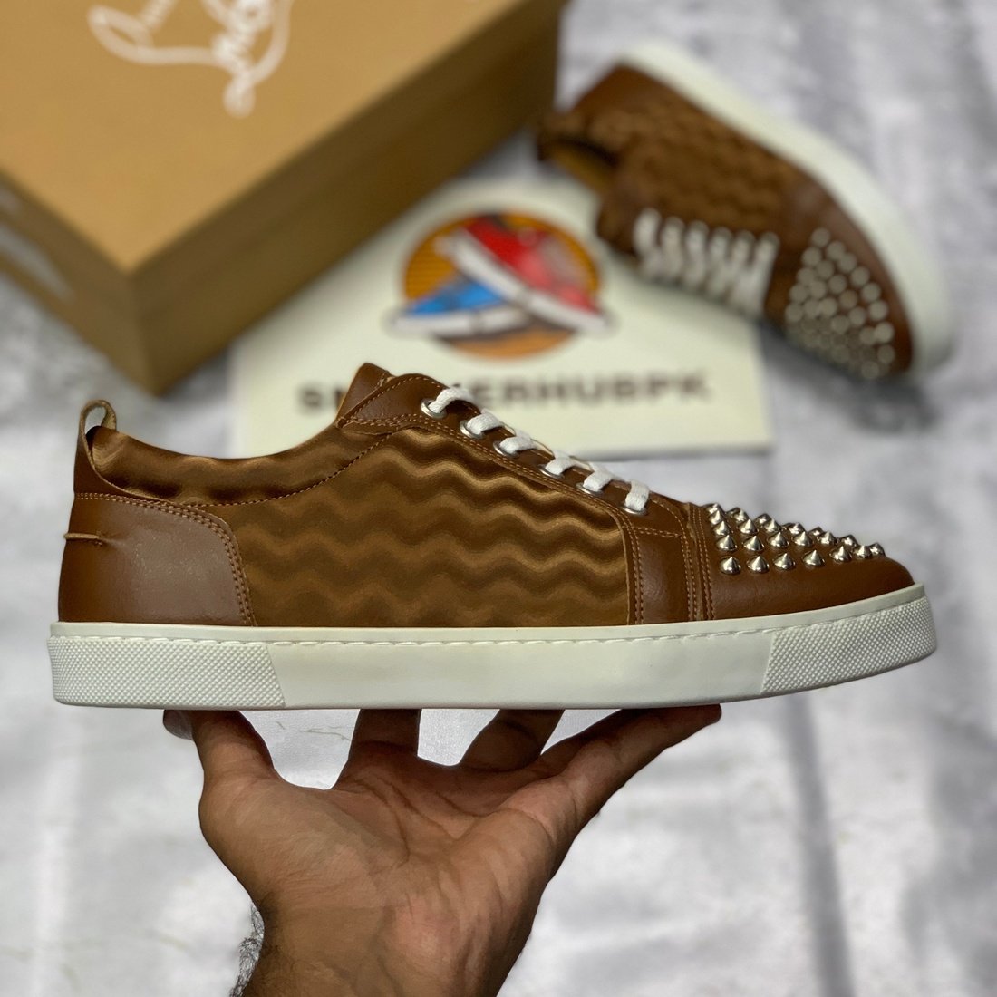 LB Jr Spiked Lows "Brown Silver"