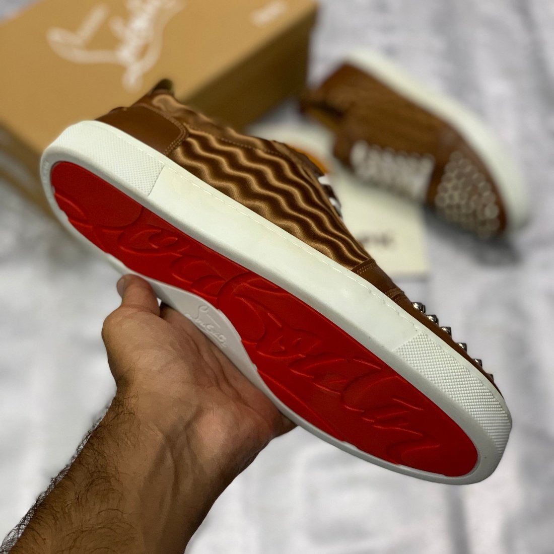 LB Jr Spiked Lows "Brown Silver"