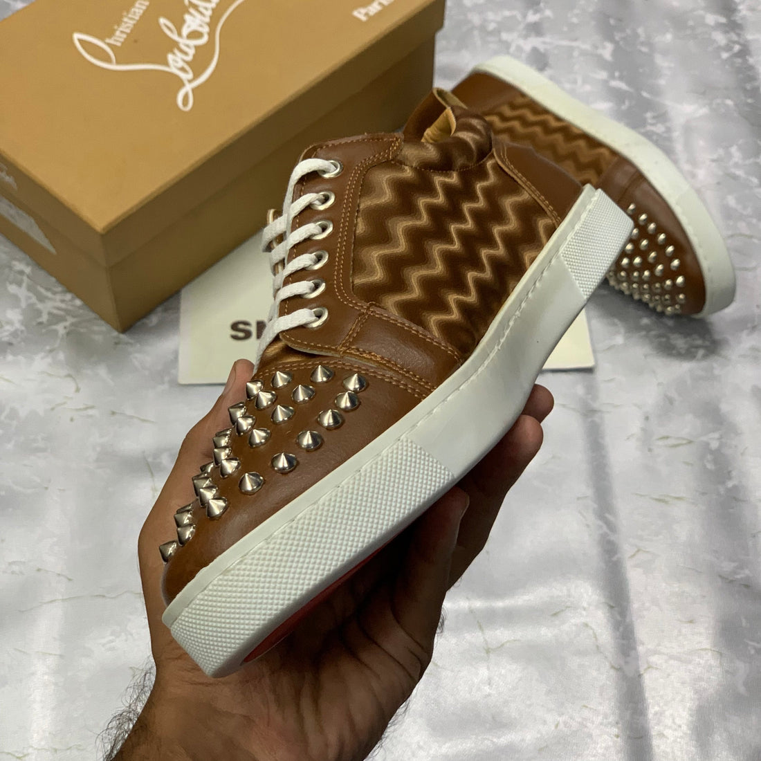 LB Jr Spiked Lows "Brown Silver"